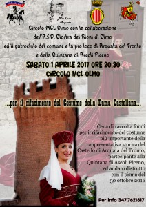 Locandina rifacimento costume Dama Castellana