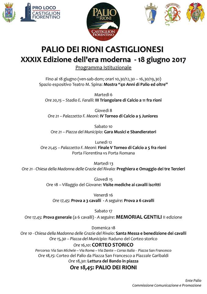 PROGRAMMA CAST. 2017 FIORENTINO