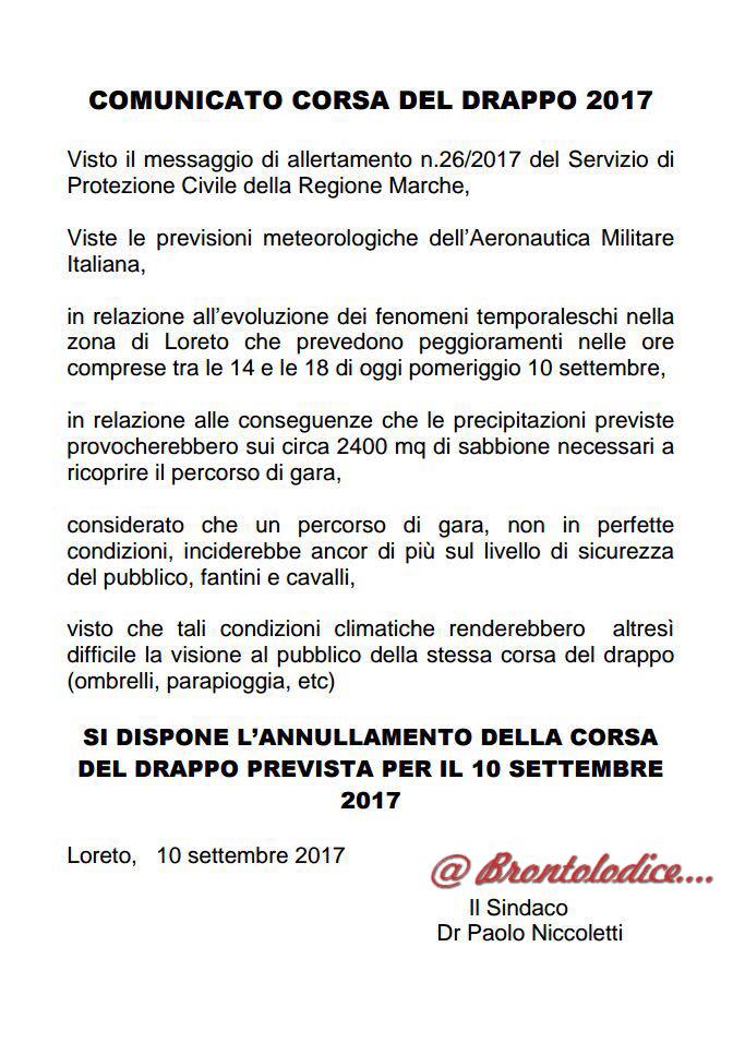 loreto annullato