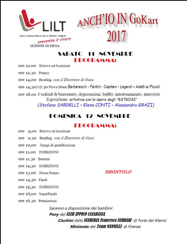 GOKART 2017 PROGRAMMA